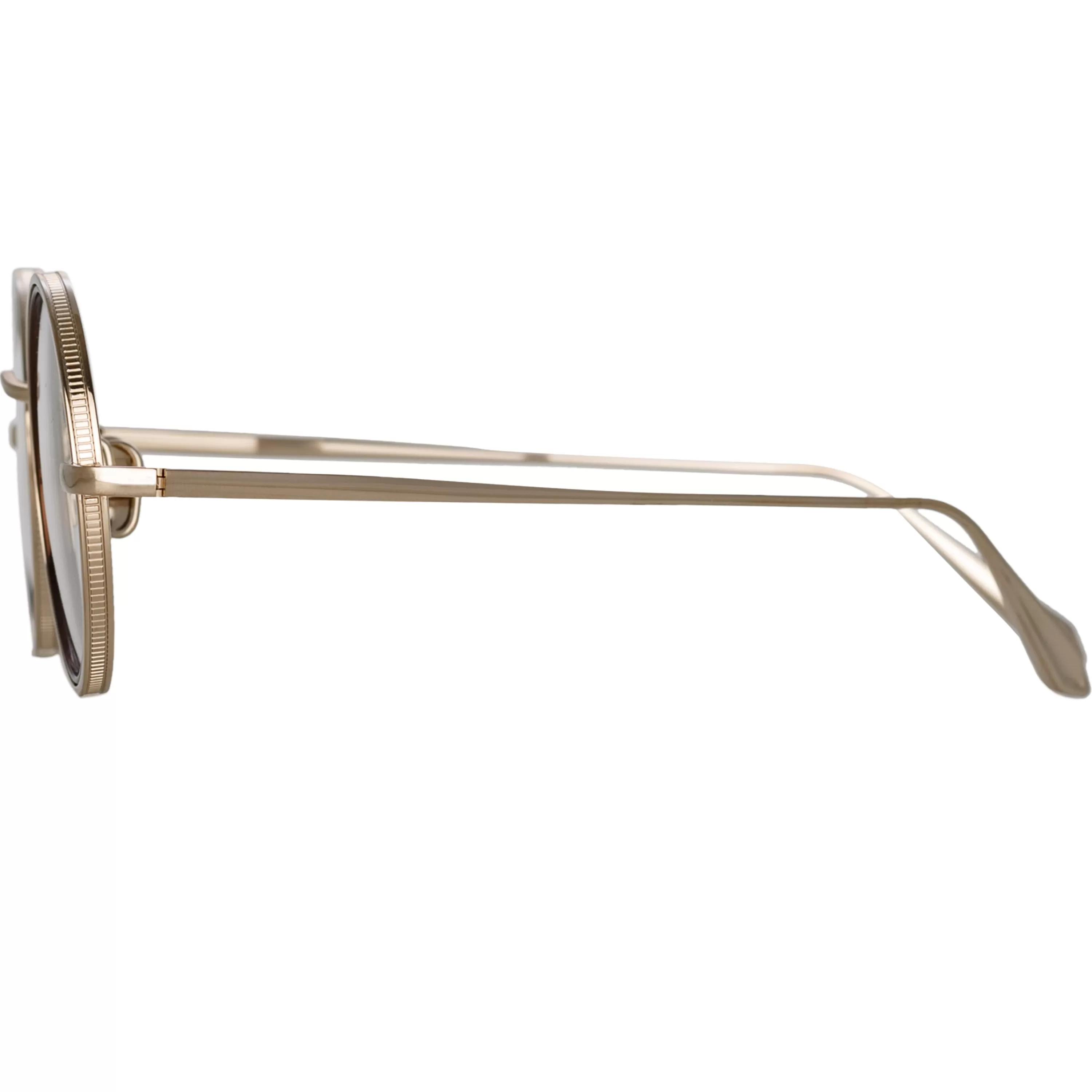 LINDA FARROW (U.K.) Cortina Oval Optical Frame in Light Gold