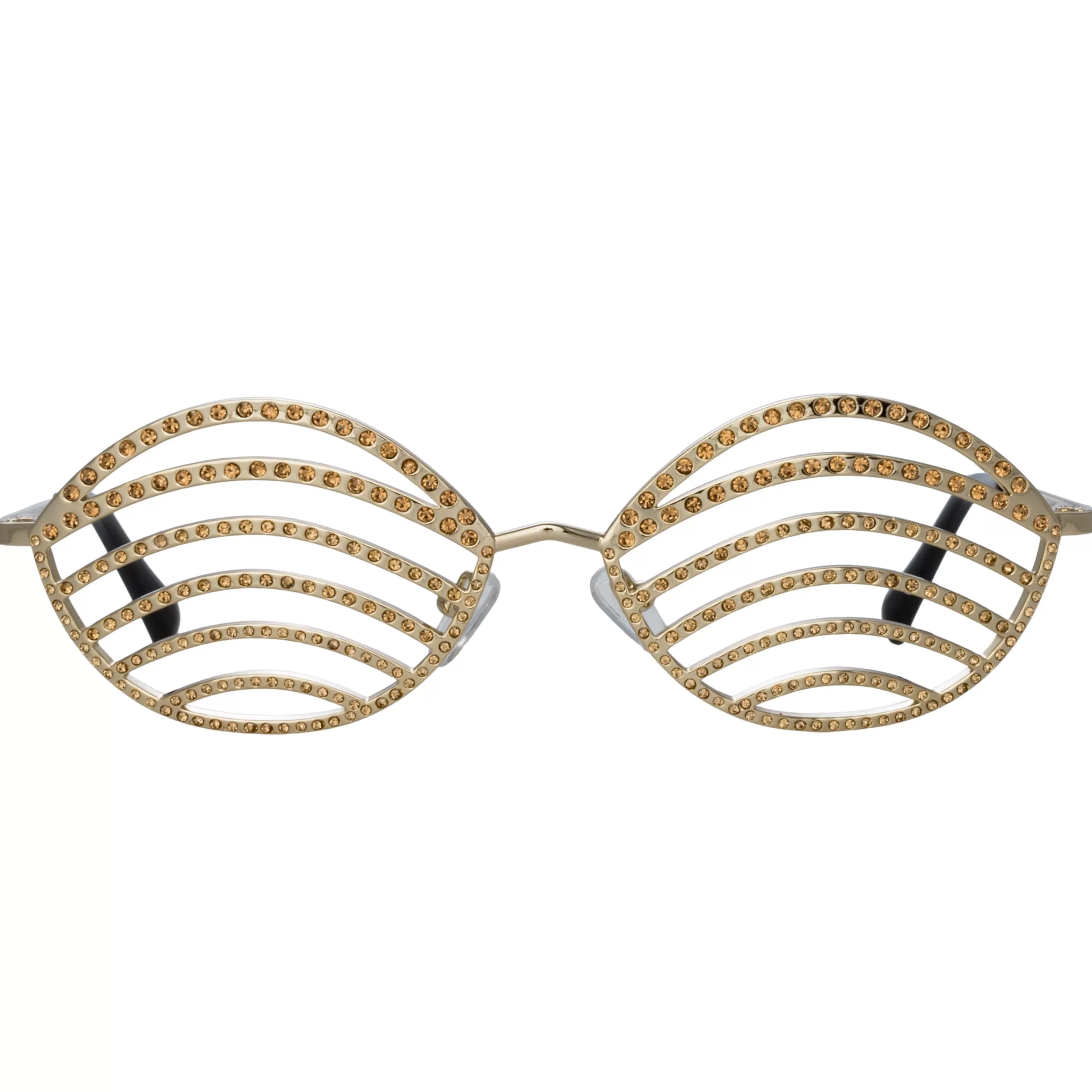 LINDA FARROW (U.K.) IT Girl' with Crystals, Oversized Sunglasses in White | NUE STUDIO x LINDA FARROW