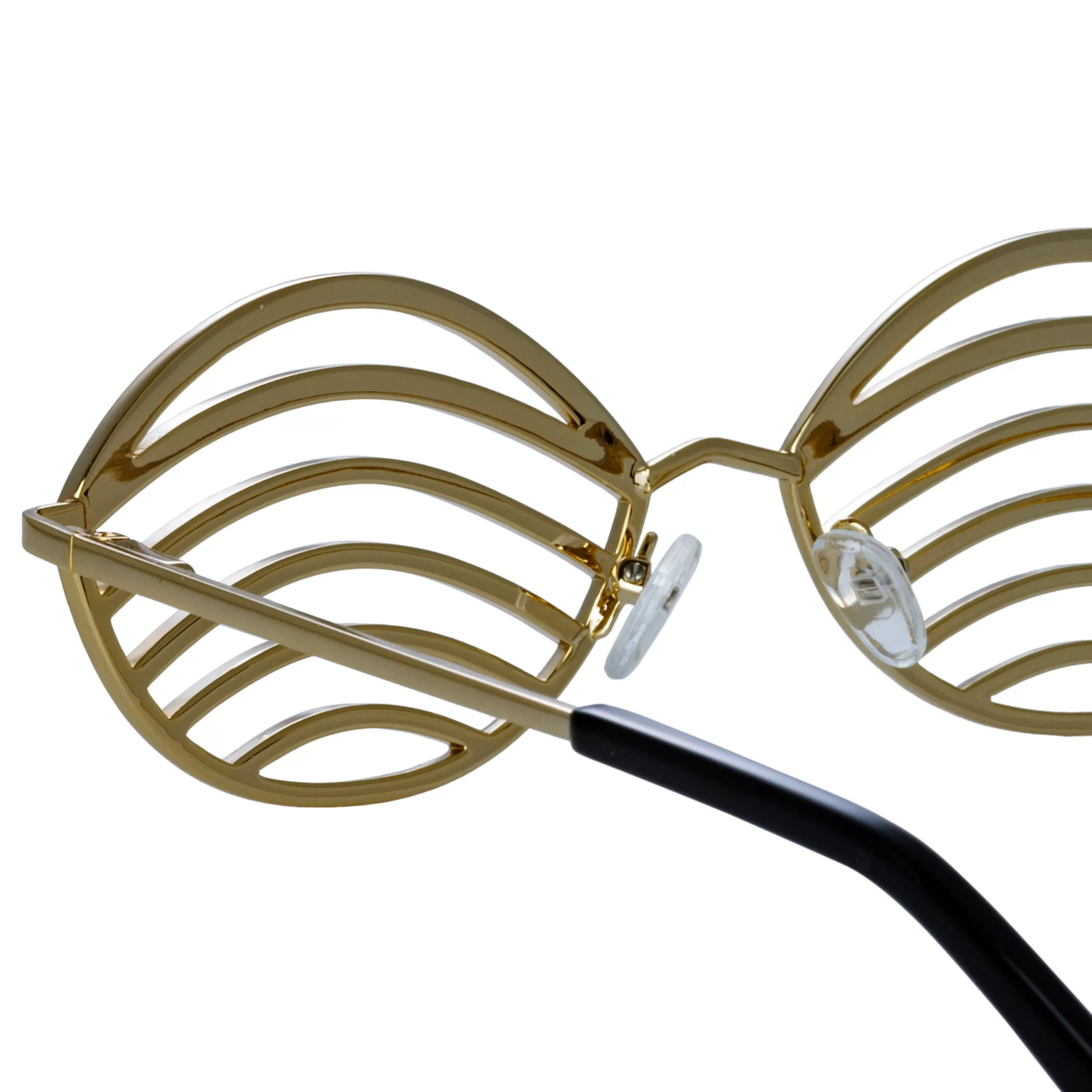 LINDA FARROW (U.K.) IT Girl' with Crystals, Oversized Sunglasses in White | NUE STUDIO x LINDA FARROW