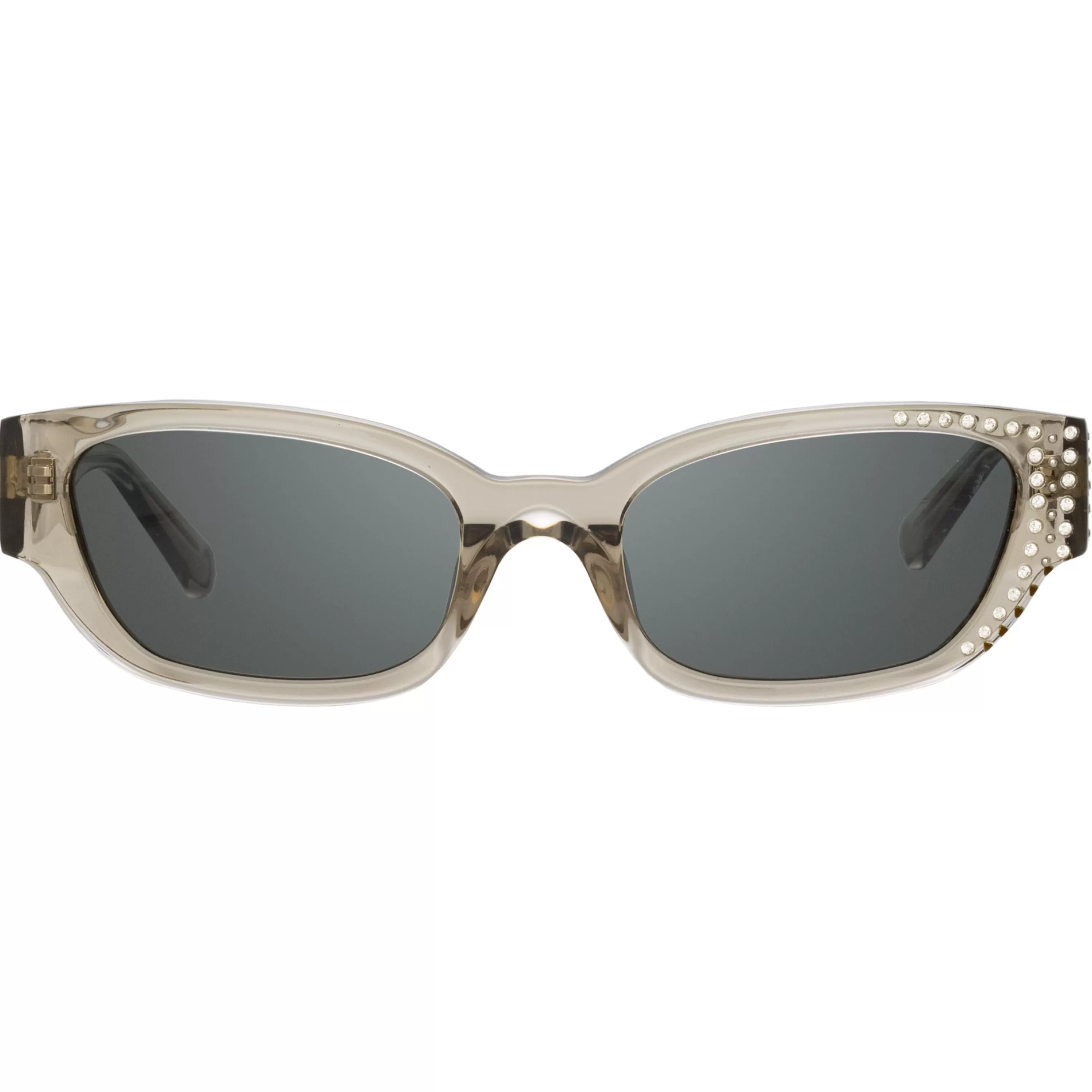LINDA FARROW UK Magda Butrym Cat Eye Sunglasses in Grey and Silver Lenses