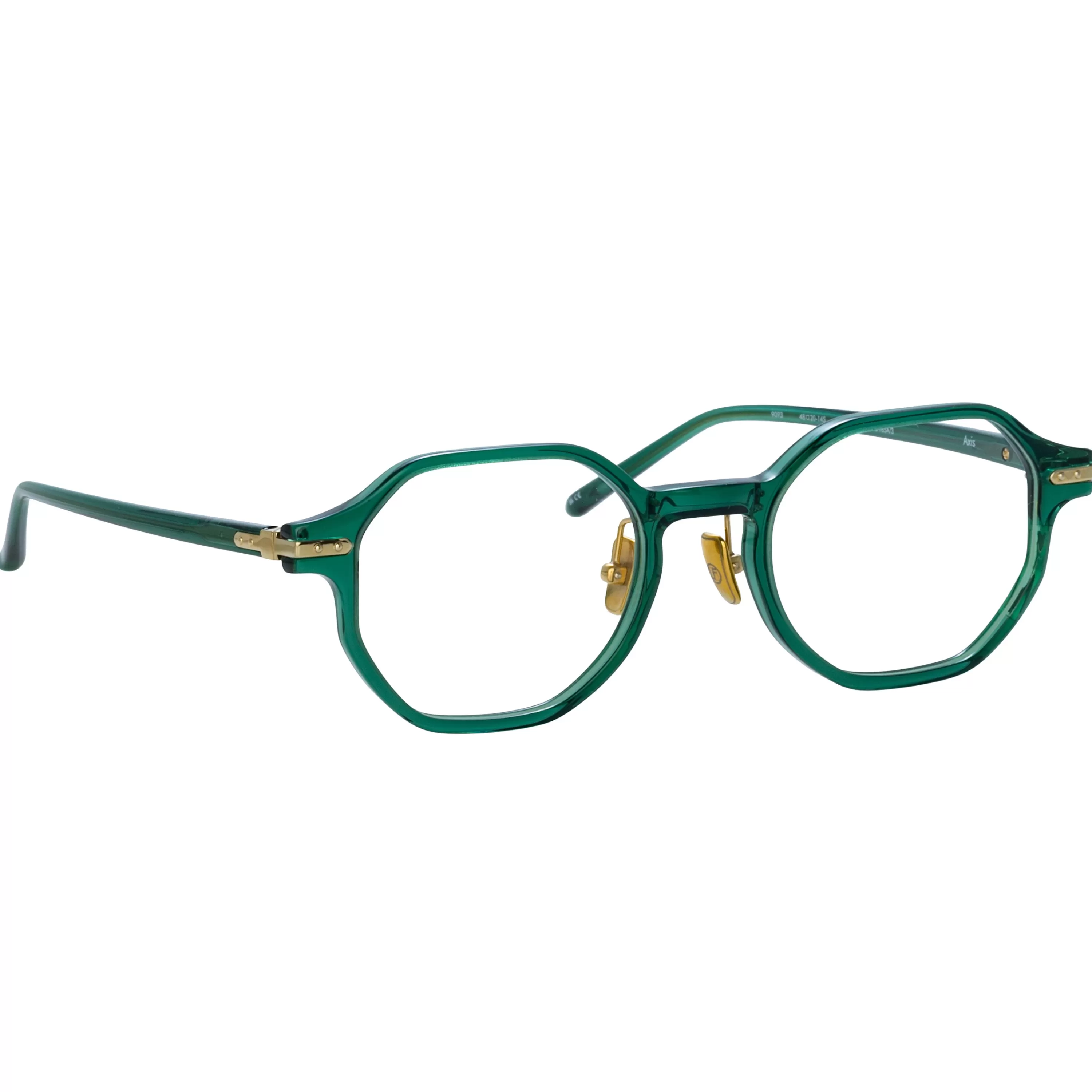 Linda Farrow Men's Axis Angular Optical Frame in Bottle Green (Asian Fit)