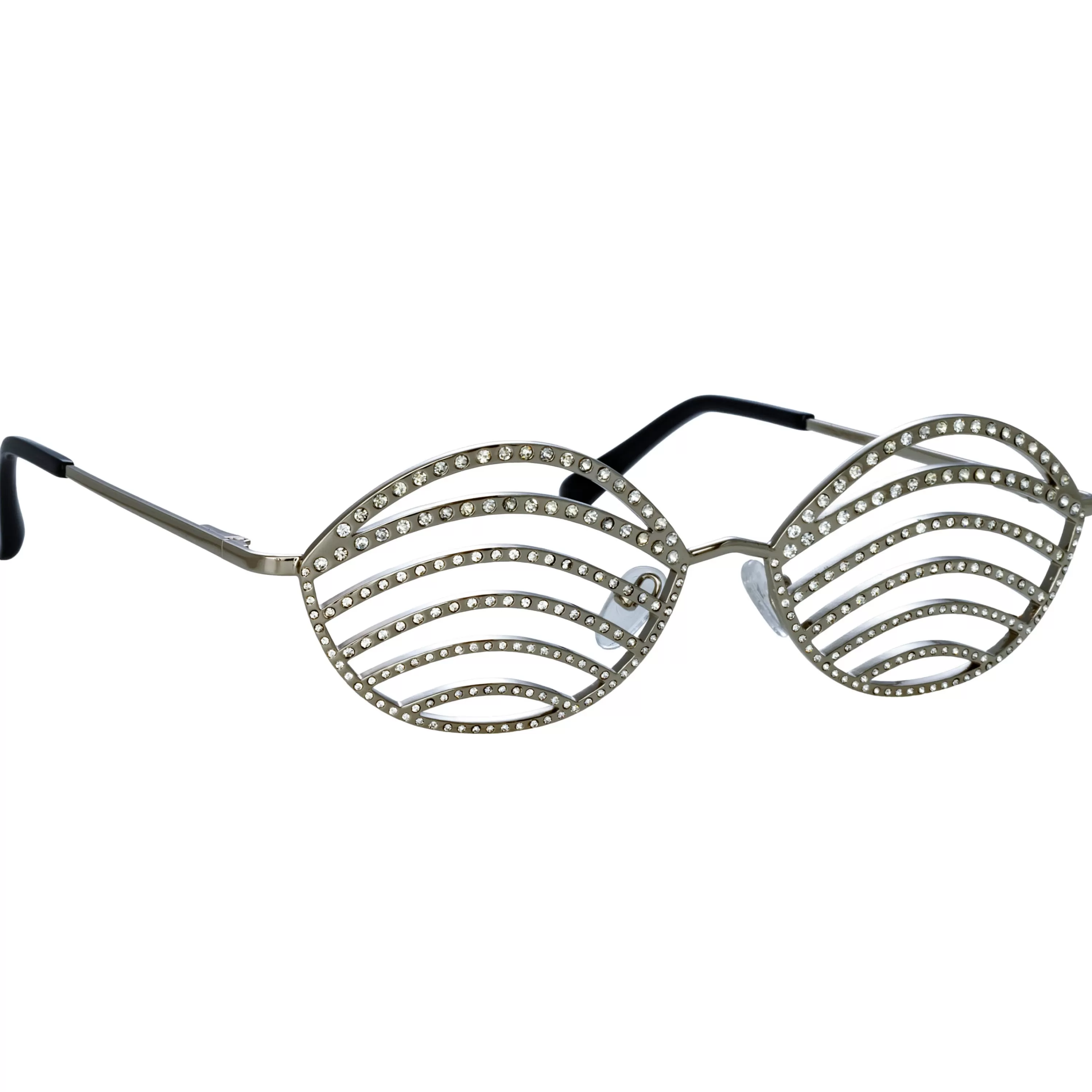 LINDA FARROW (U.K.) Party Goddess' Cat Eye Frame in Silver | NUE STUDIO x LINDA FARROW
