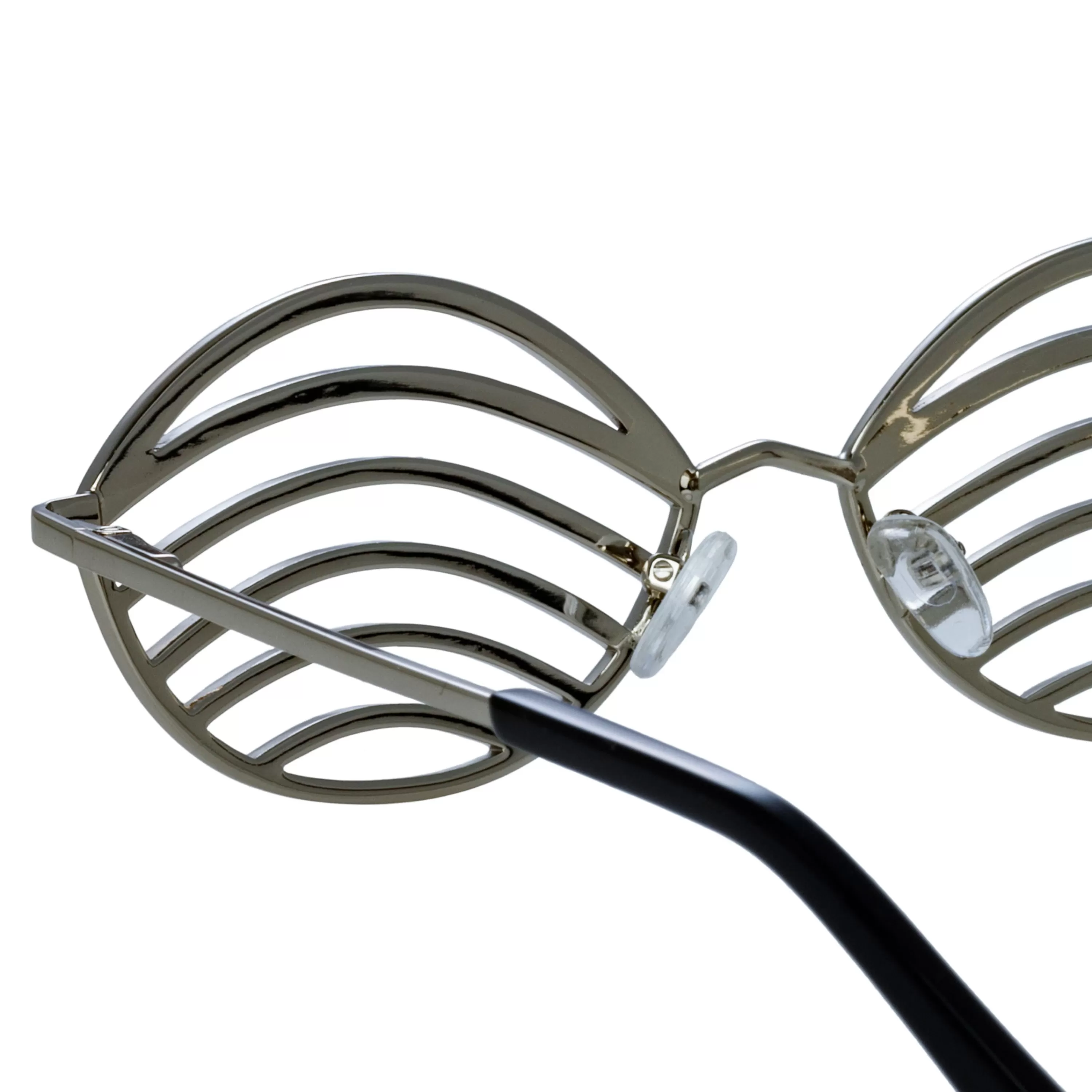 LINDA FARROW (U.K.) Party Goddess' Cat Eye Frame in Silver | NUE STUDIO x LINDA FARROW