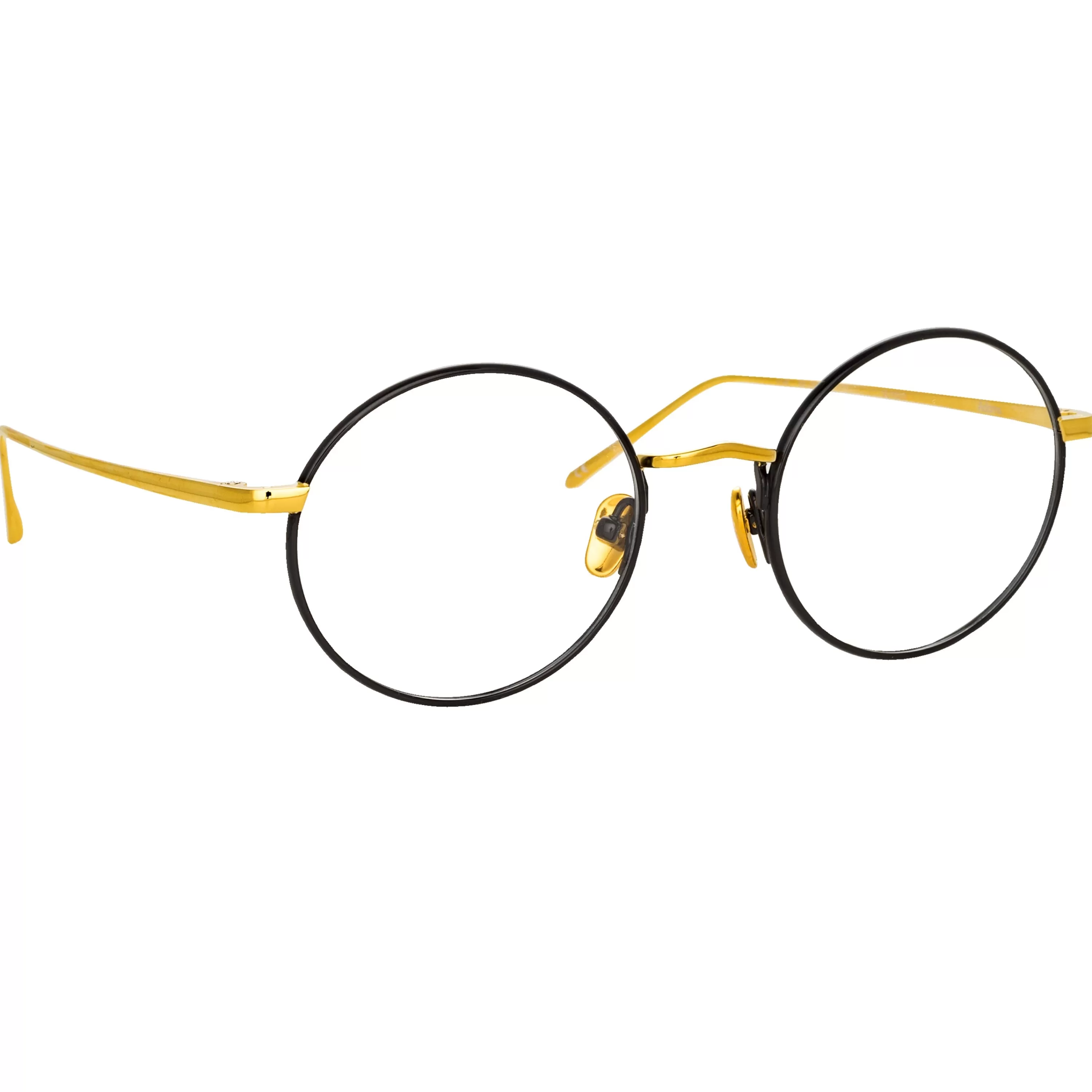 LINDA FARROW UK The Adams | Optical Frame in Black and Yellow Gold (C1)