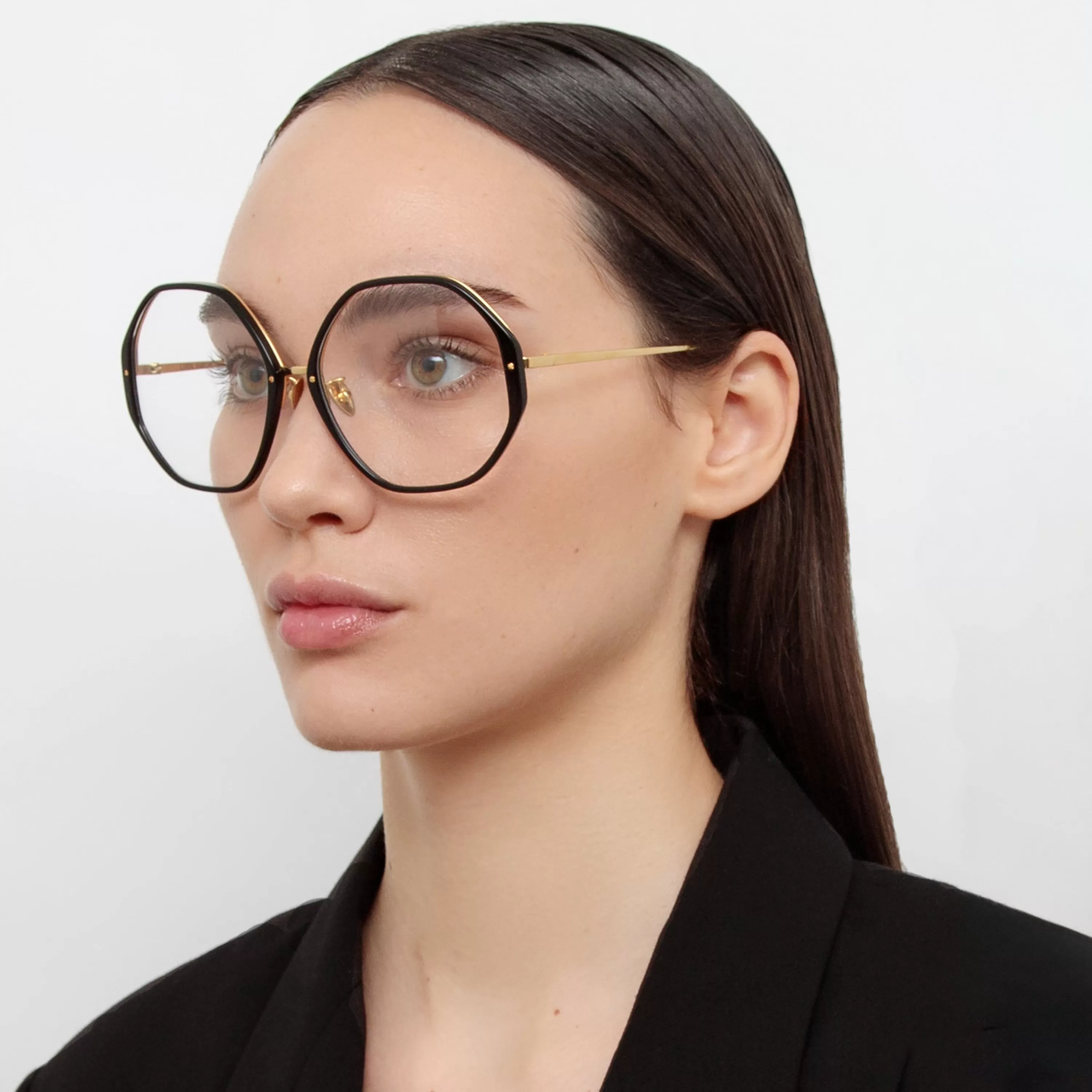Women Linda Farrow The Alona | Oversized Optical Frame in Black (C10)