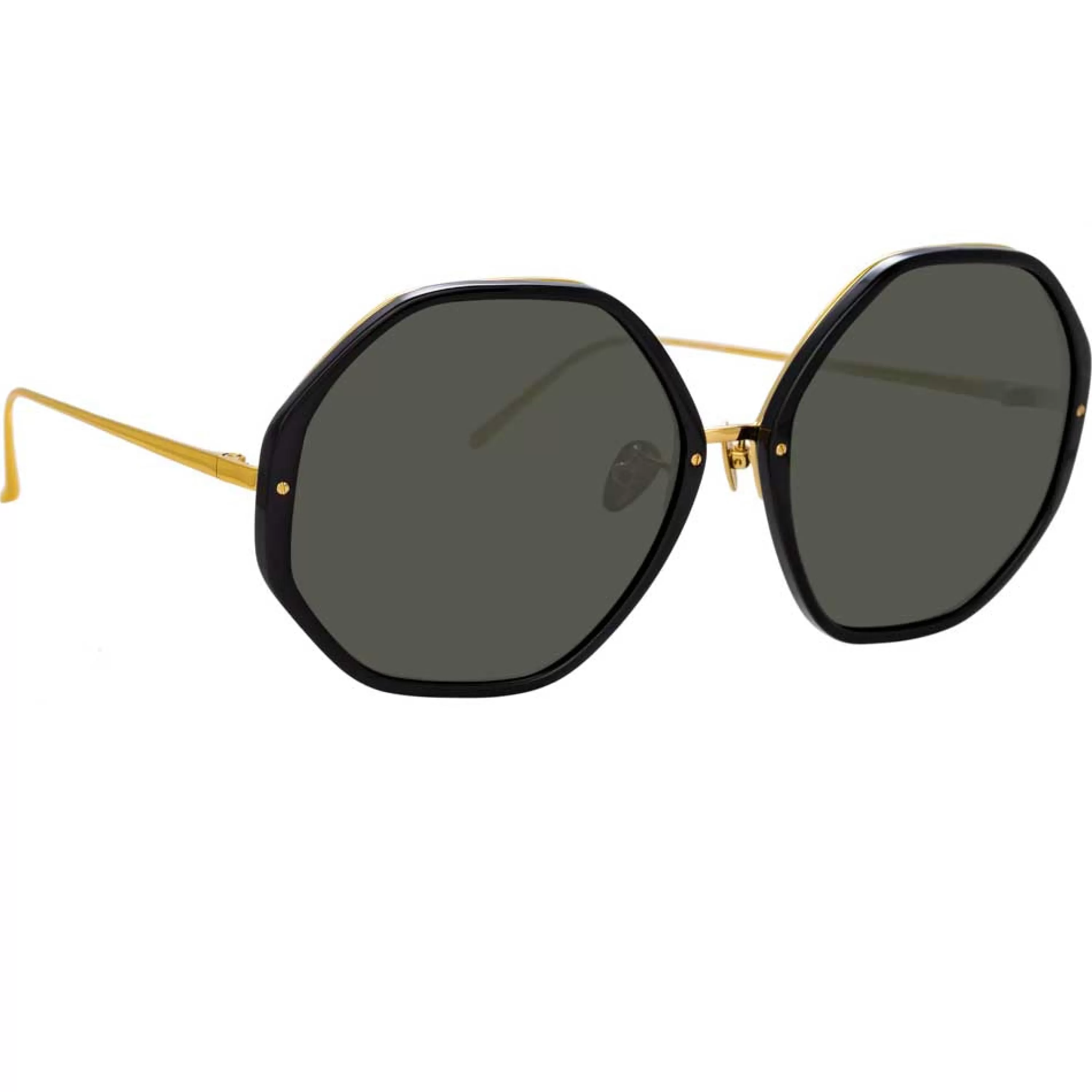 Linda Farrow The Alona | Oversized Sunglasses in Black Frame (C29)