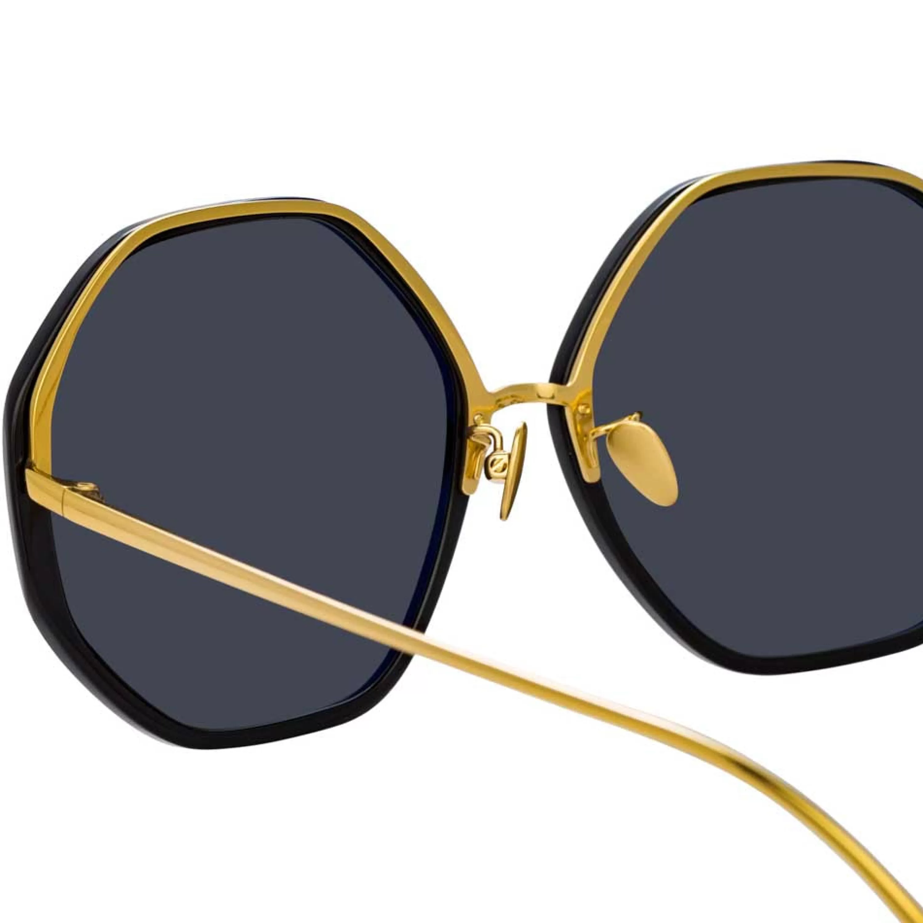 Linda Farrow The Alona | Oversized Sunglasses in Black Frame (C29)