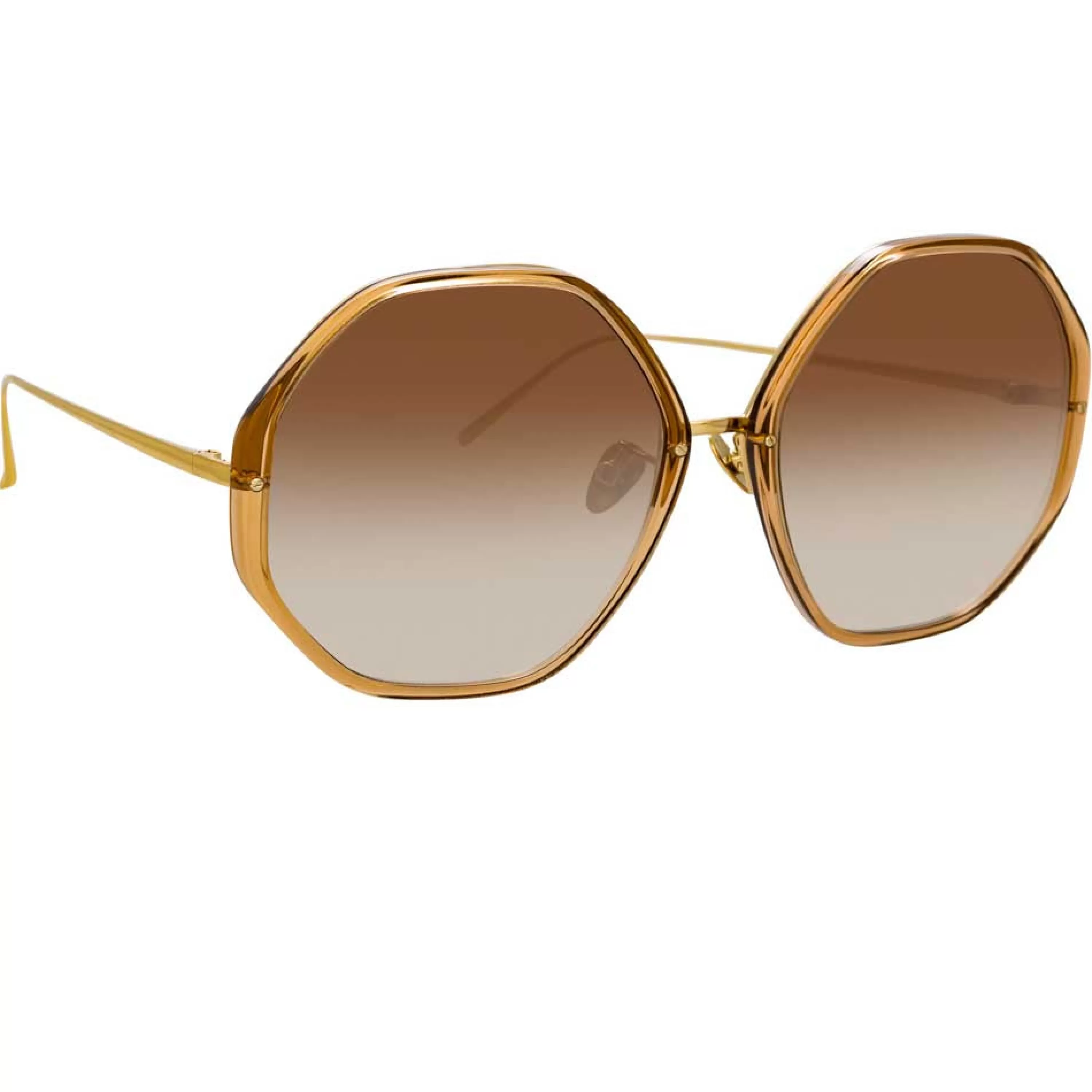Linda Farrow The Alona | Oversized Sunglasses in Brown Frame (C28)