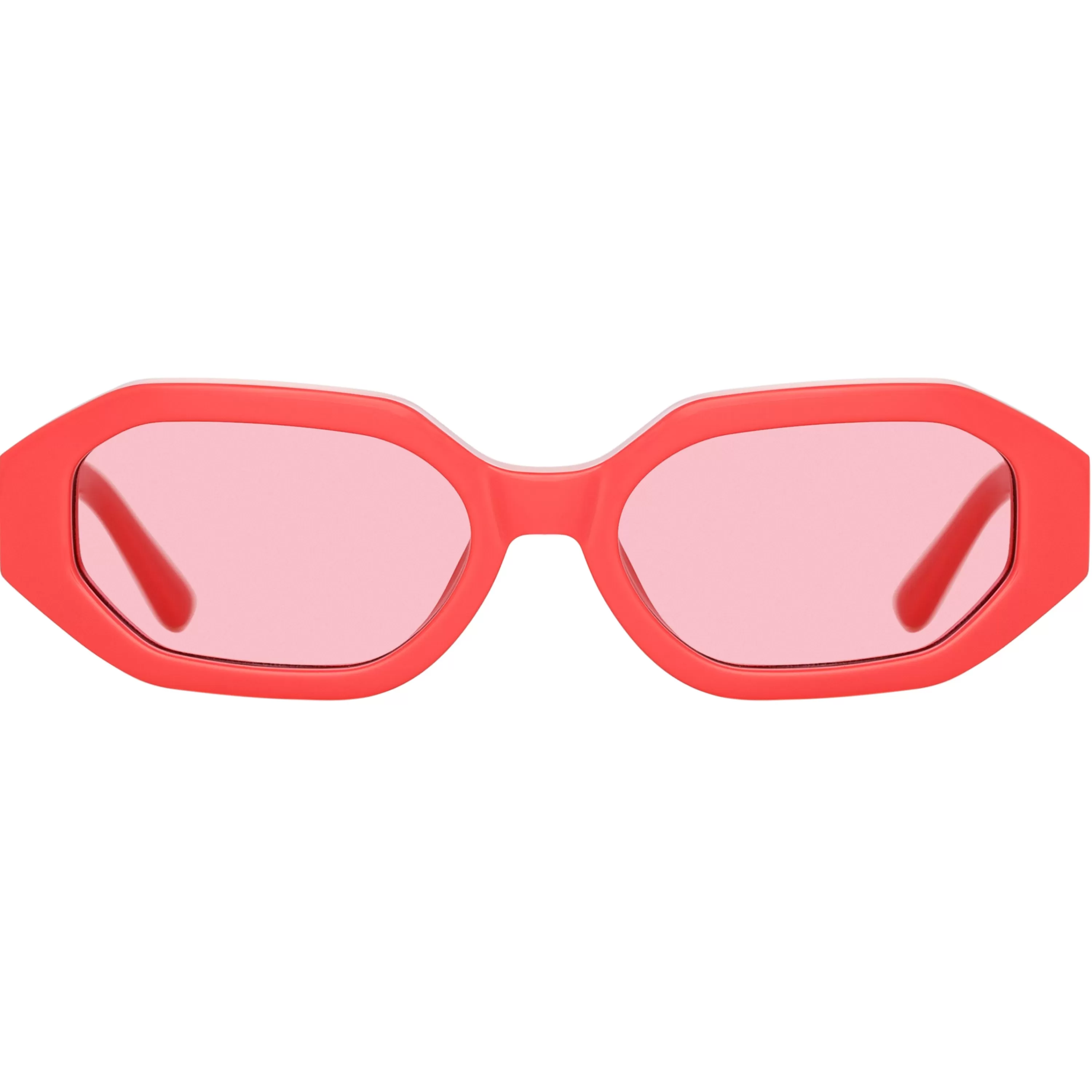 The Attico Irene Angular Sunglasses in Coral