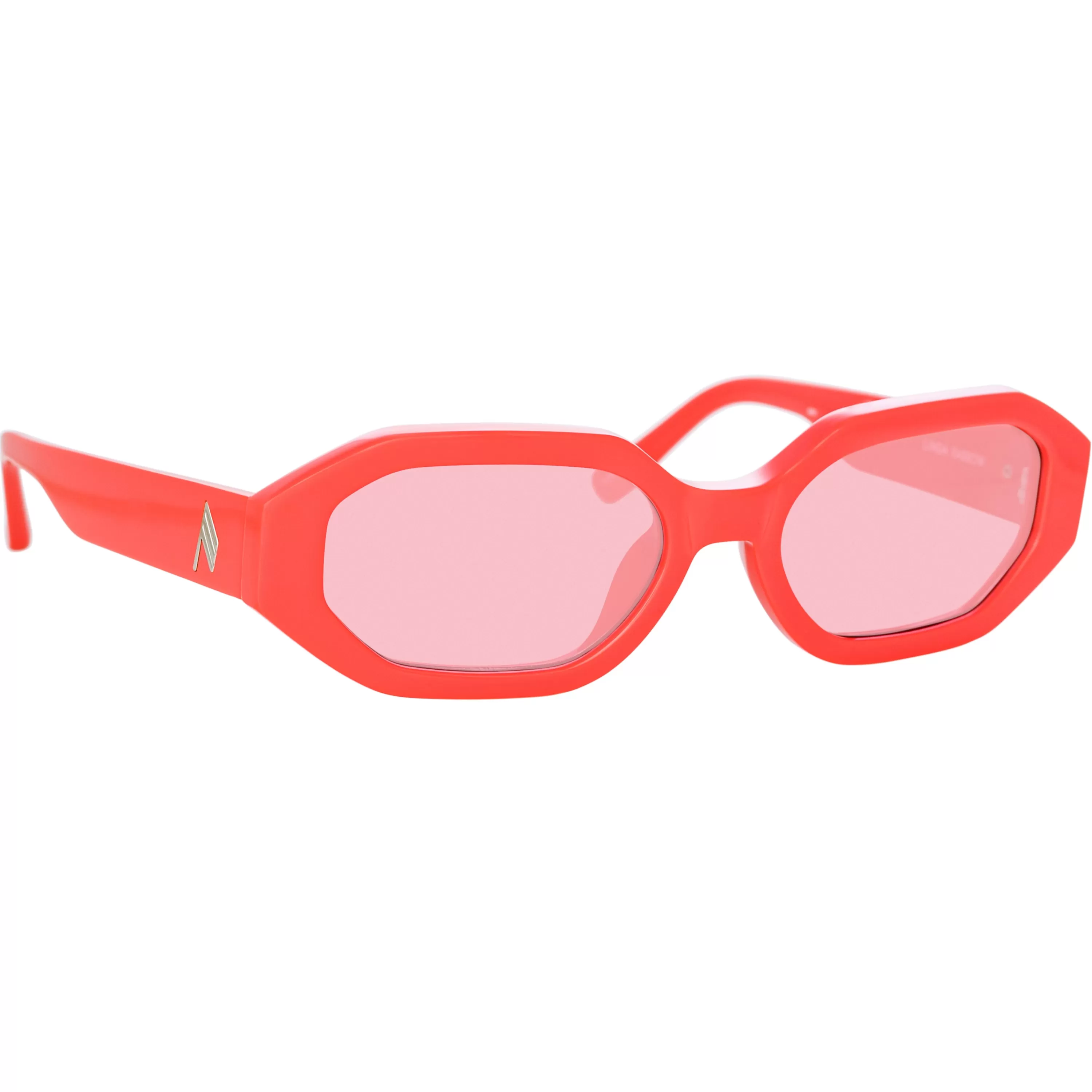 The Attico Irene Angular Sunglasses in Coral
