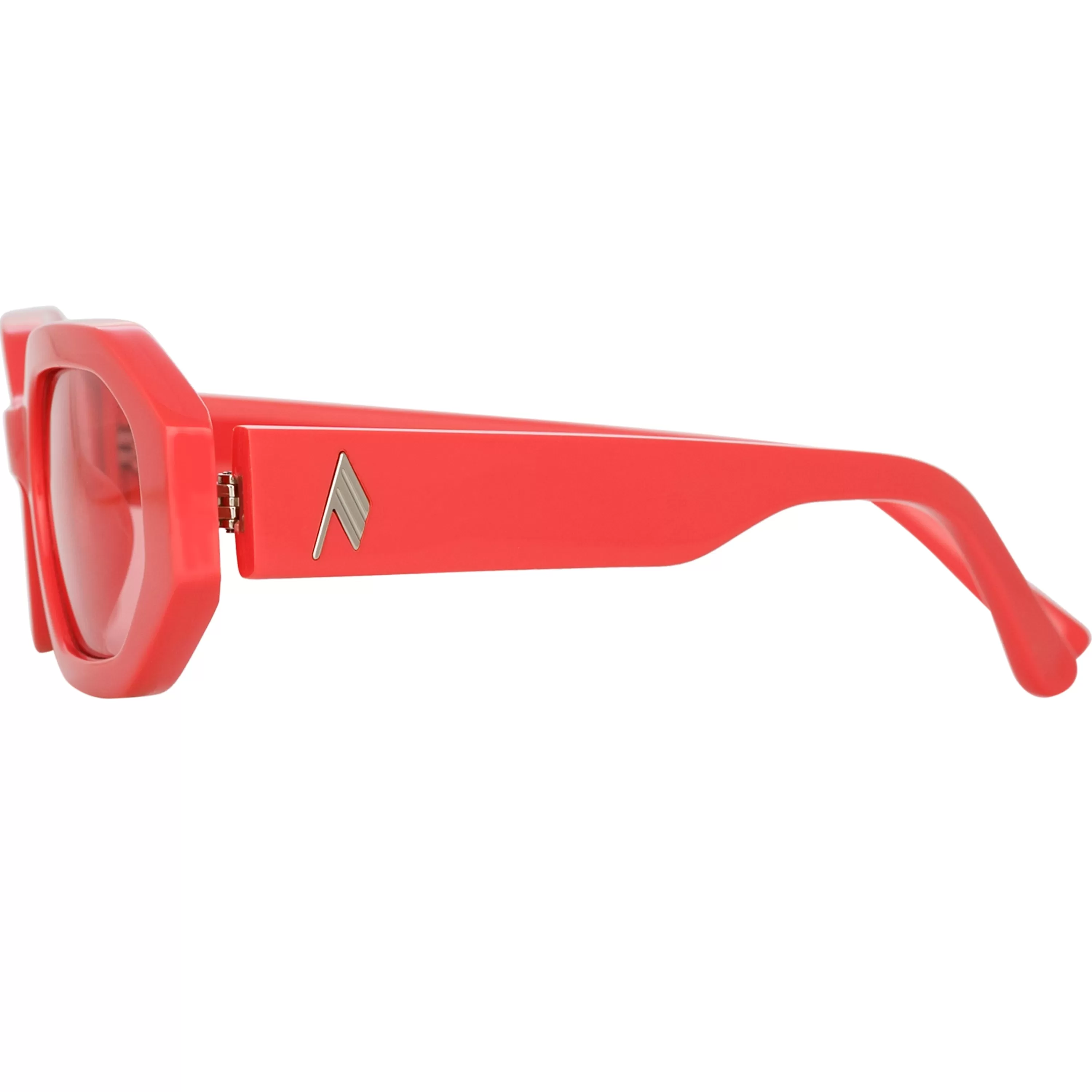 The Attico Irene Angular Sunglasses in Coral