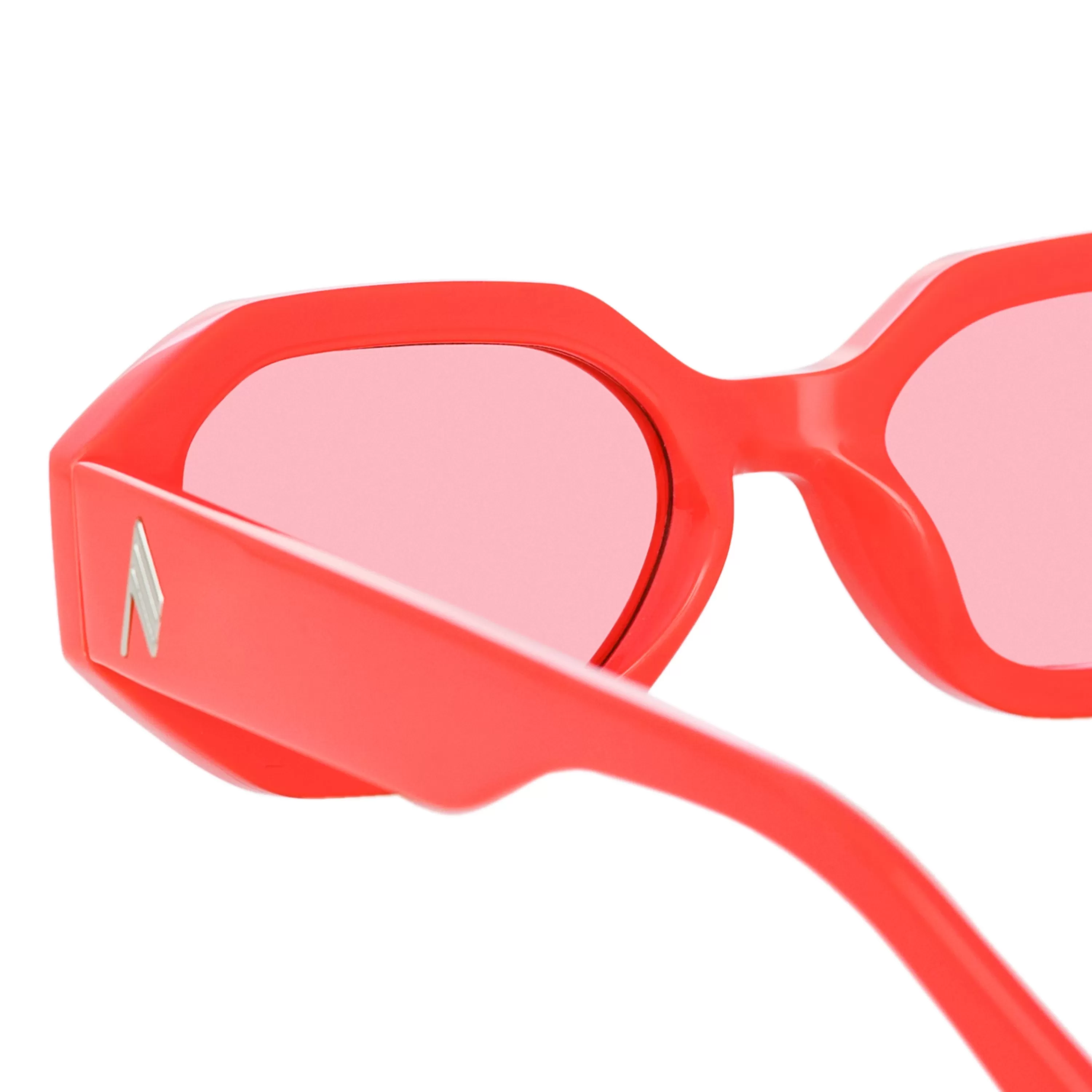 The Attico Irene Angular Sunglasses in Coral