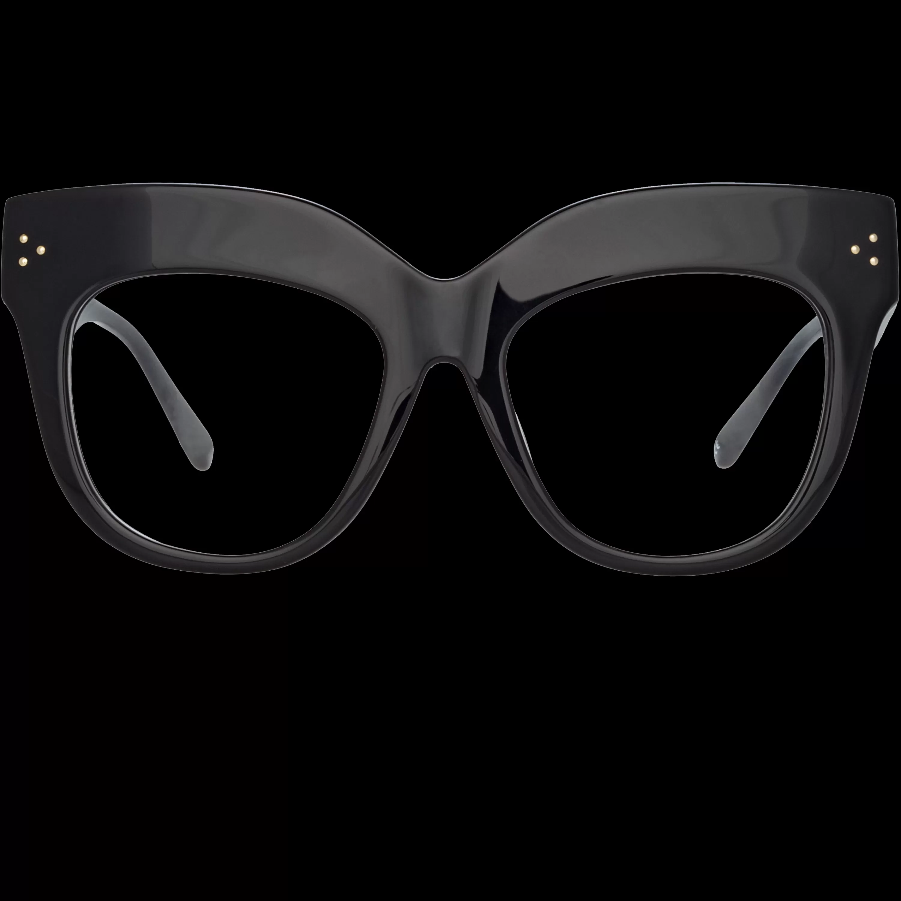 LINDA FARROW (U.K.) The Dunaway | Oversized Optical Frame in Black (C14)