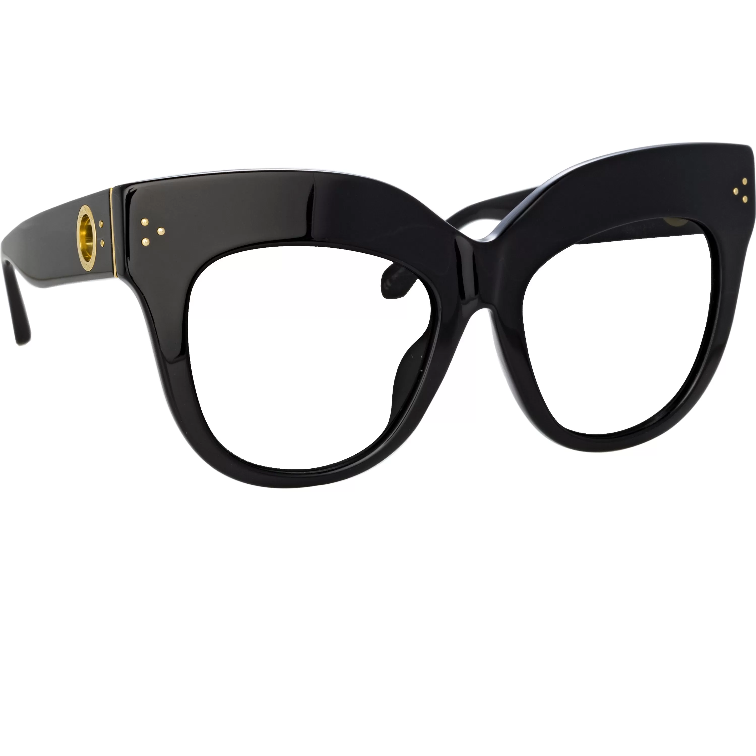 LINDA FARROW (U.K.) The Dunaway | Oversized Optical Frame in Black (C14)