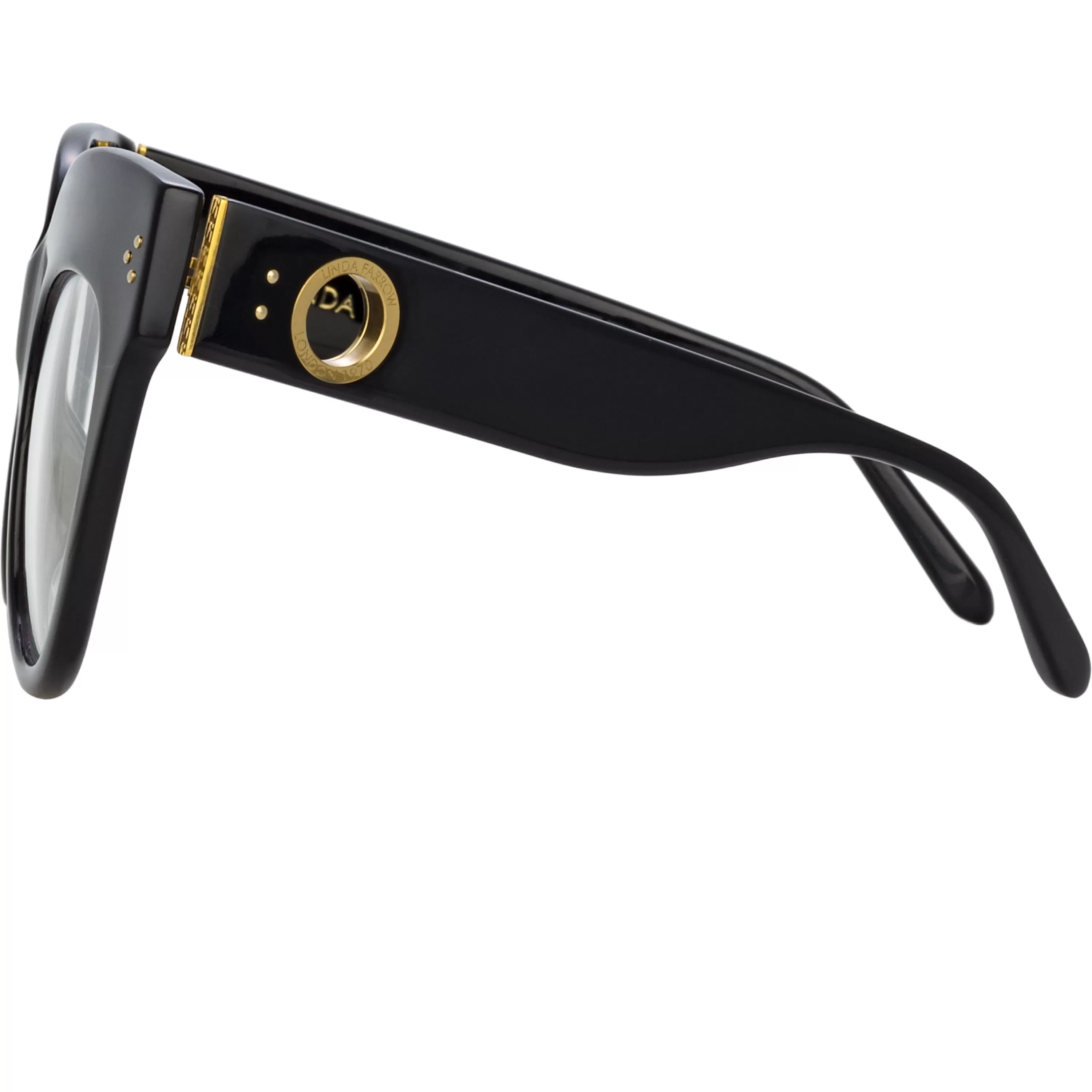 LINDA FARROW (U.K.) The Dunaway | Oversized Optical Frame in Black (C14)