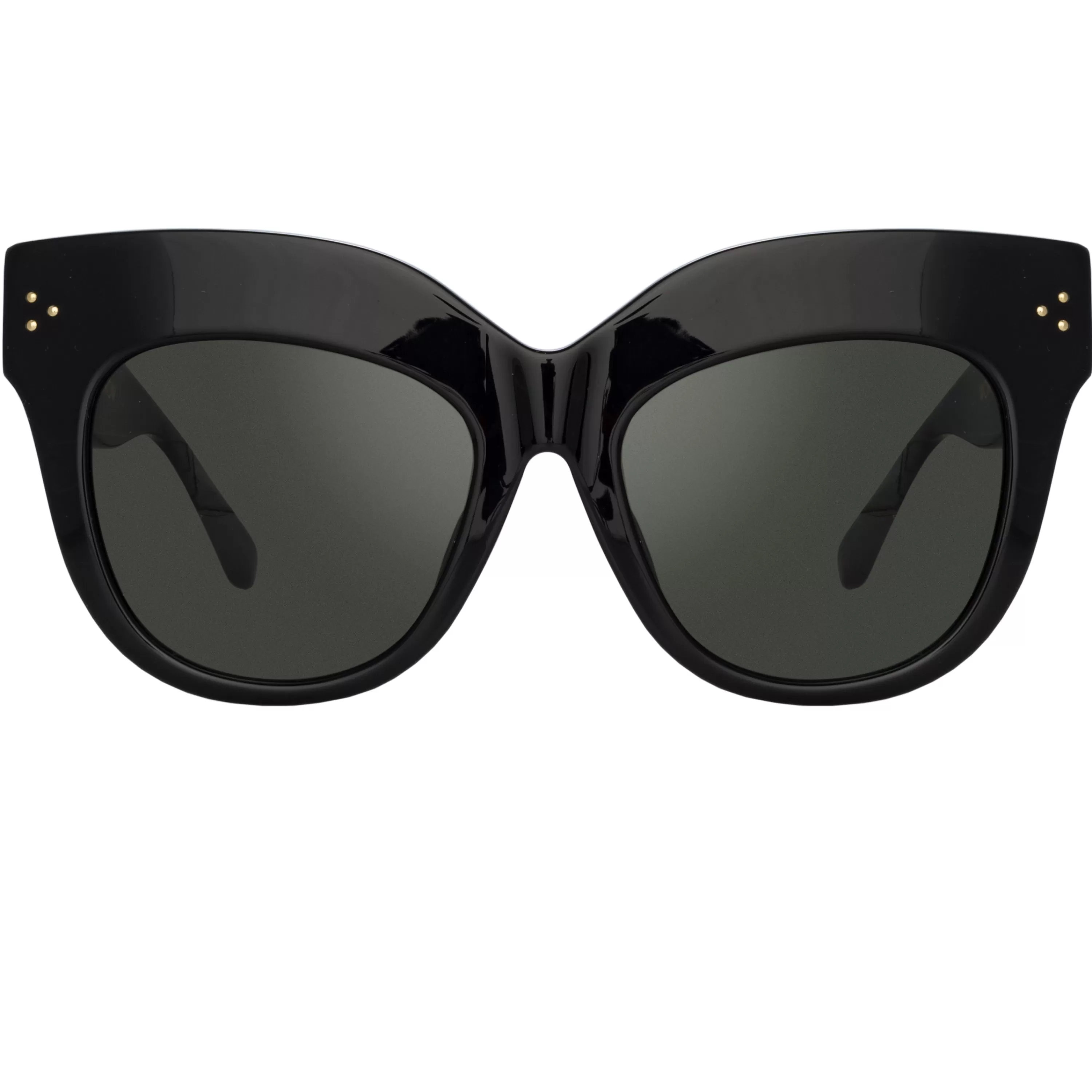 Linda Farrow The Dunaway | Oversized Sunglasses in Black Frame (C1)