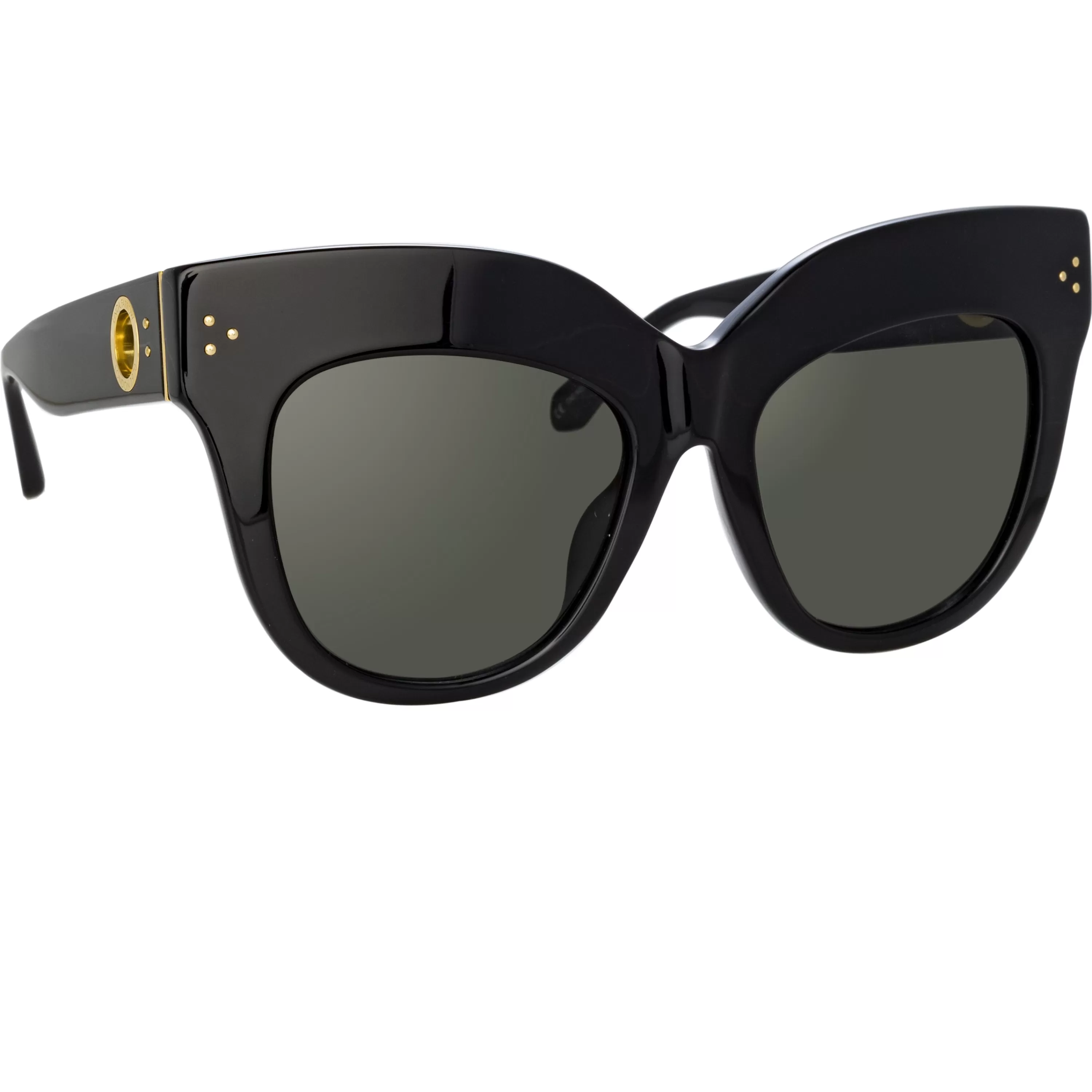 Linda Farrow The Dunaway | Oversized Sunglasses in Black Frame (C1)