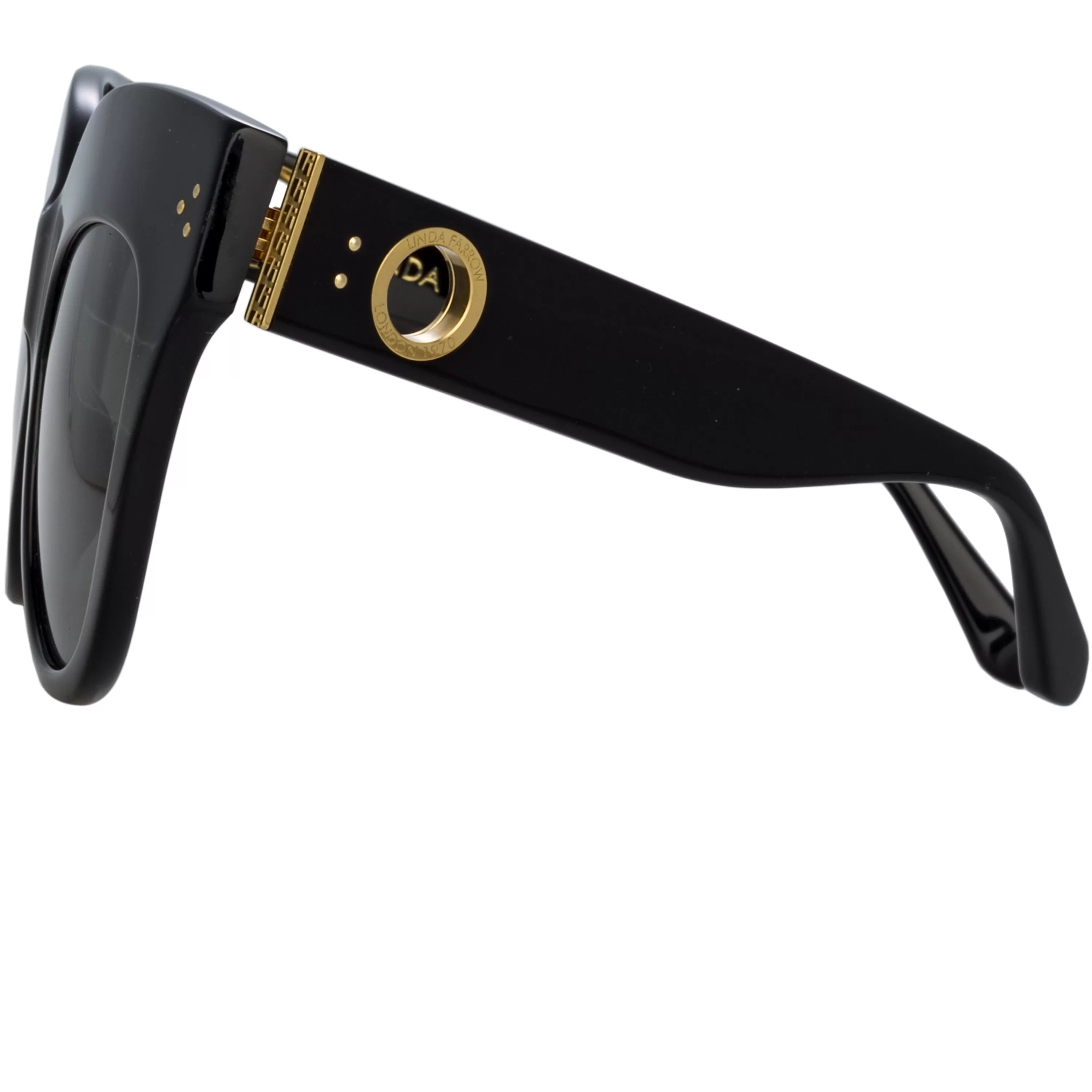 Linda Farrow The Dunaway | Oversized Sunglasses in Black Frame (C1)