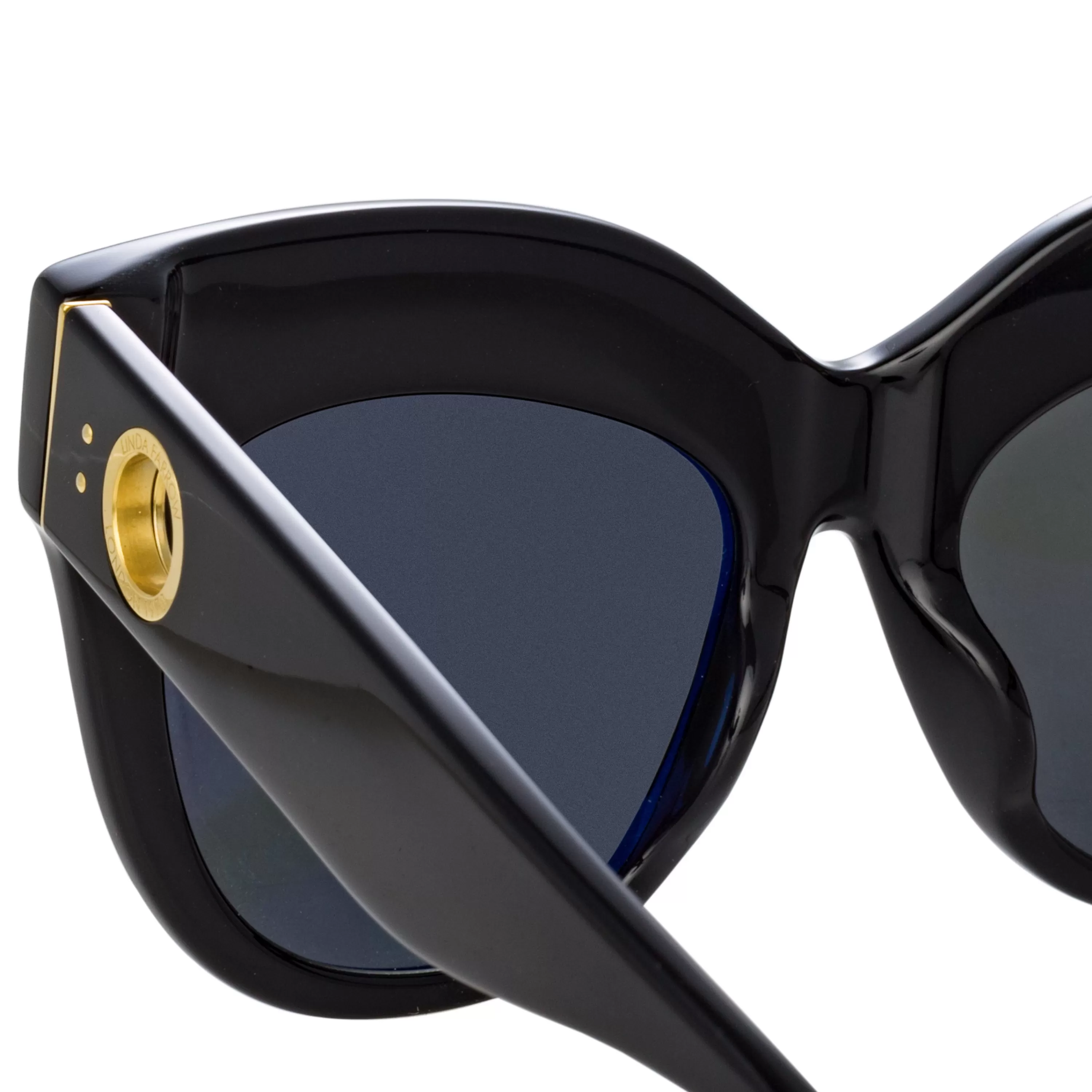 Linda Farrow The Dunaway | Oversized Sunglasses in Black Frame (C1)