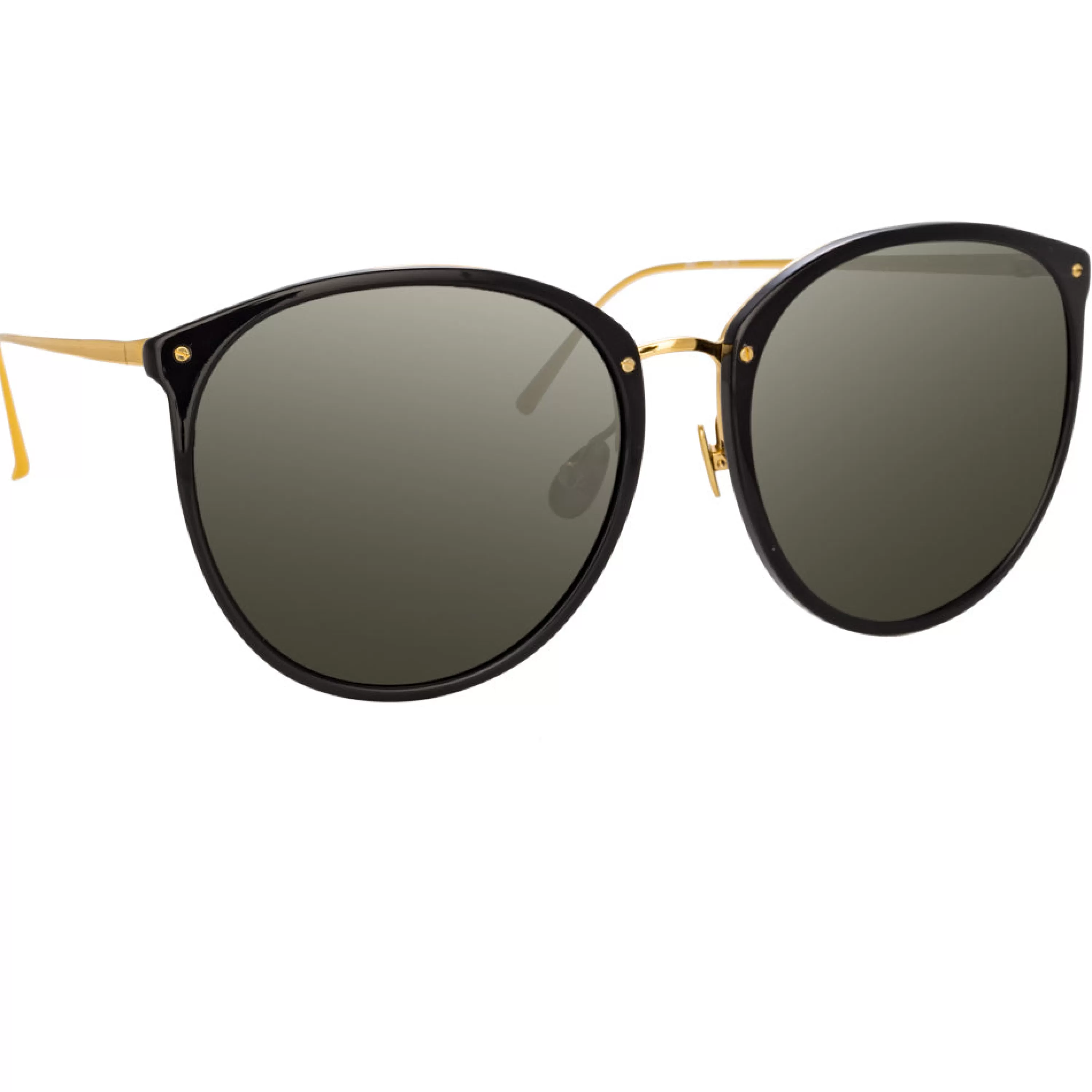 Linda Farrow The Kings | Oversized Sunglasses in Black Frame (C32)