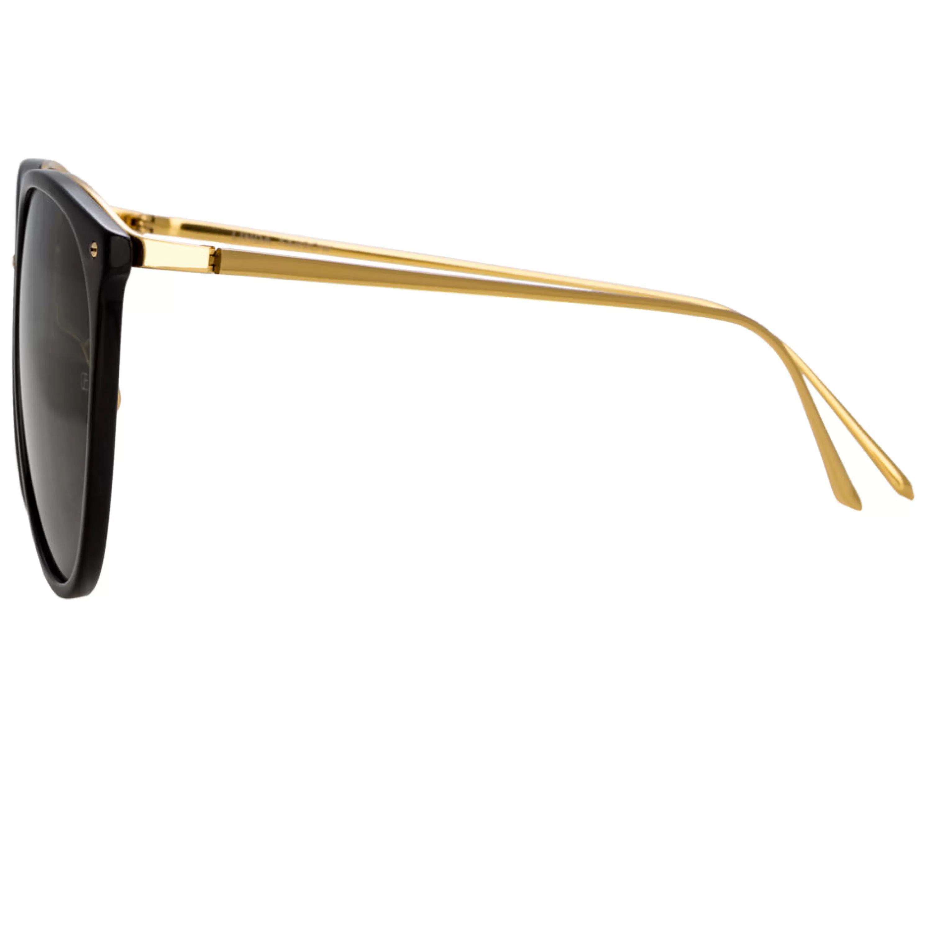 Linda Farrow The Kings | Oversized Sunglasses in Black Frame (C32)