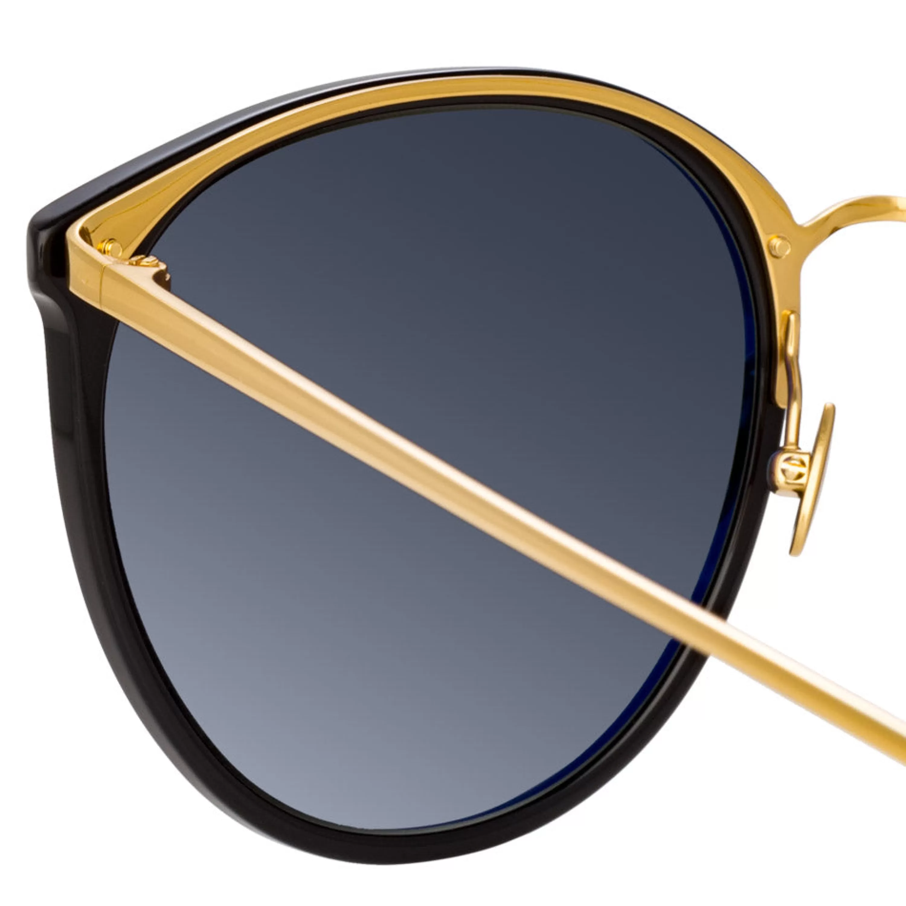 Linda Farrow The Kings | Oversized Sunglasses in Black Frame (C32)
