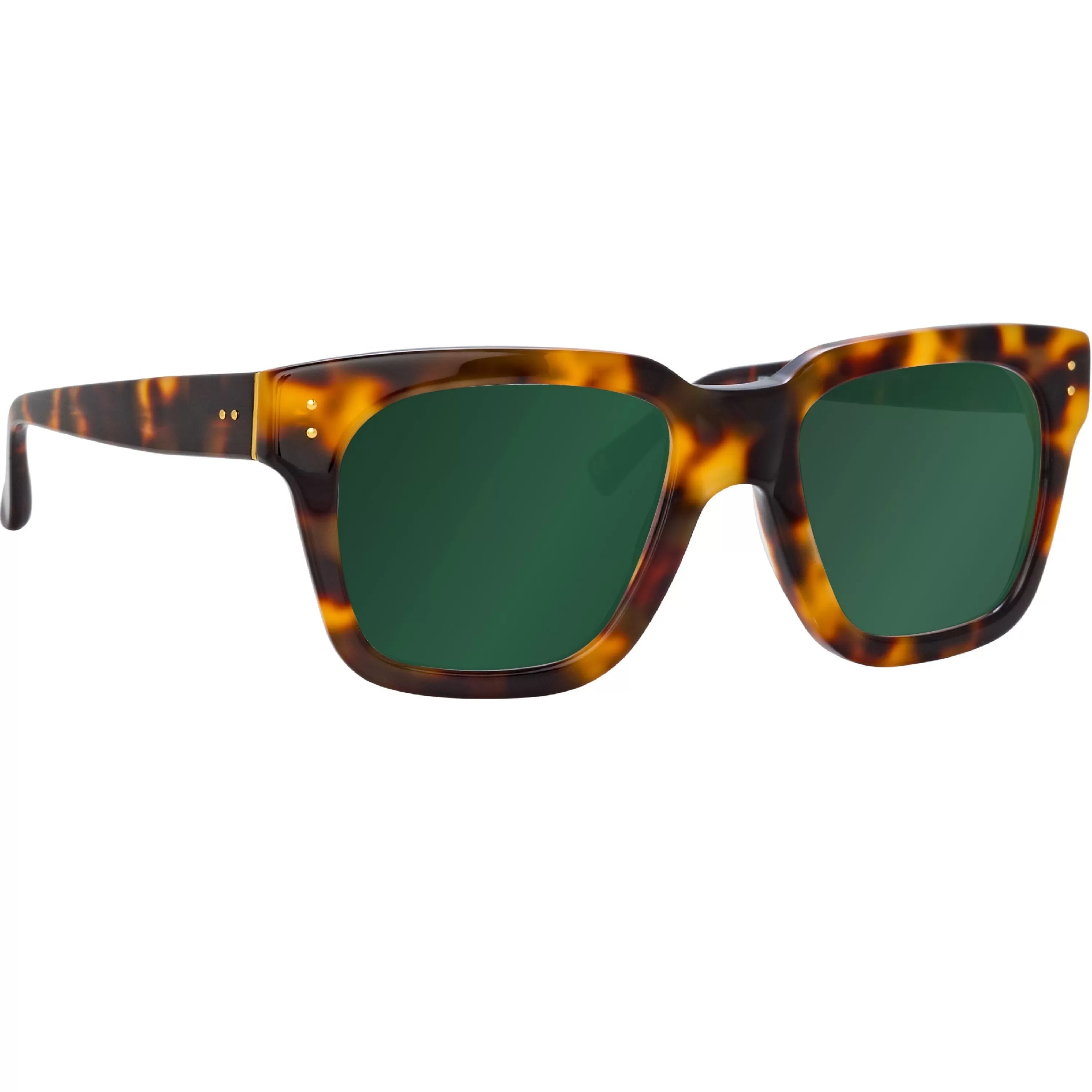 Linda Farrow The Max | D-Frame Sunglasses in Green / Tortoiseshell Frame (C95)